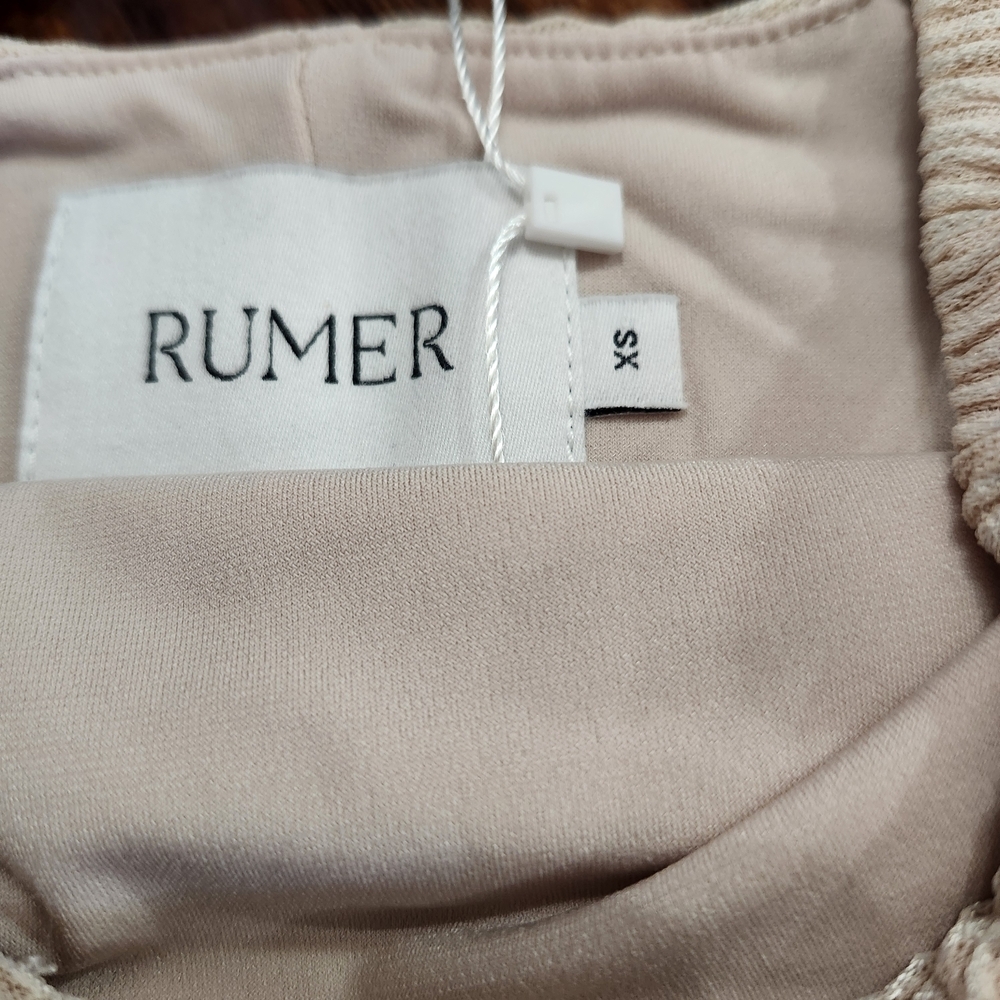 NWT Revolve Rumer Nude Ribbed Rosa Crop Or Swim Top. Sz XS - Picture 3 of 8